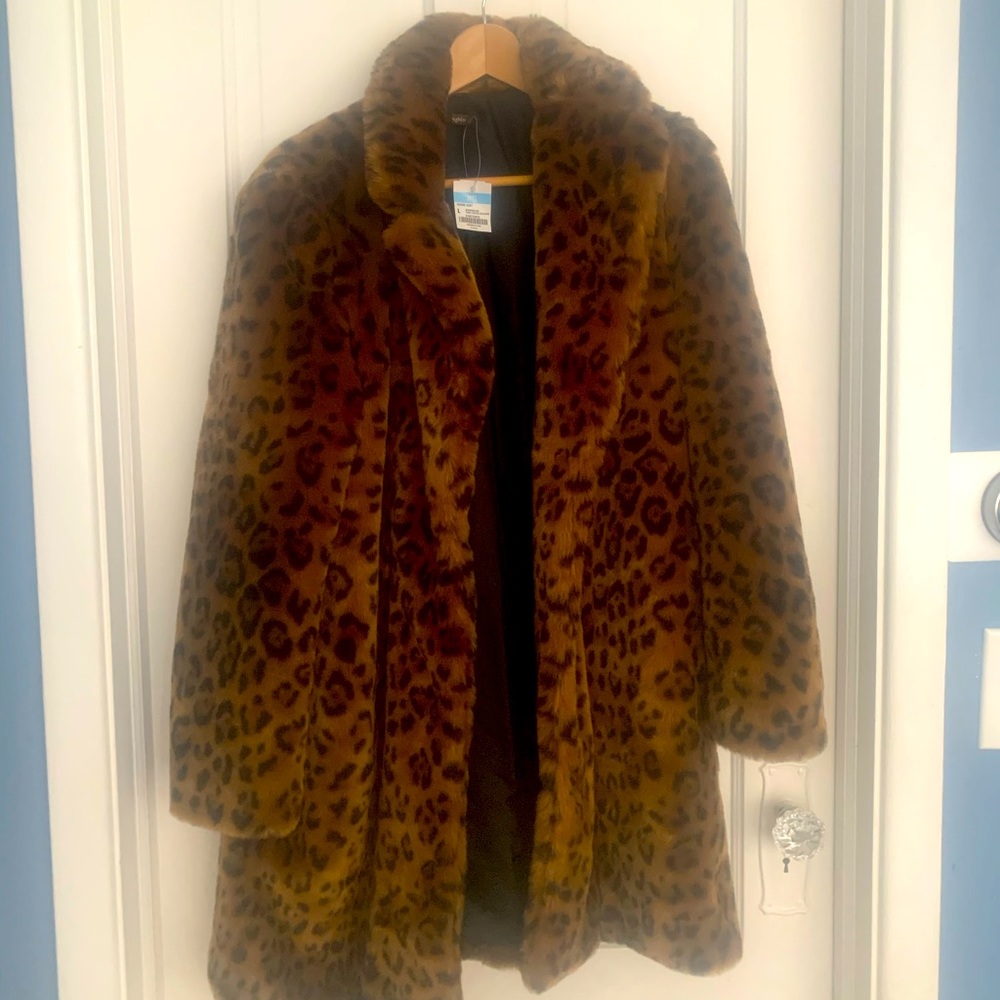 Faux Leopard Print Coat - J. McLaughlin